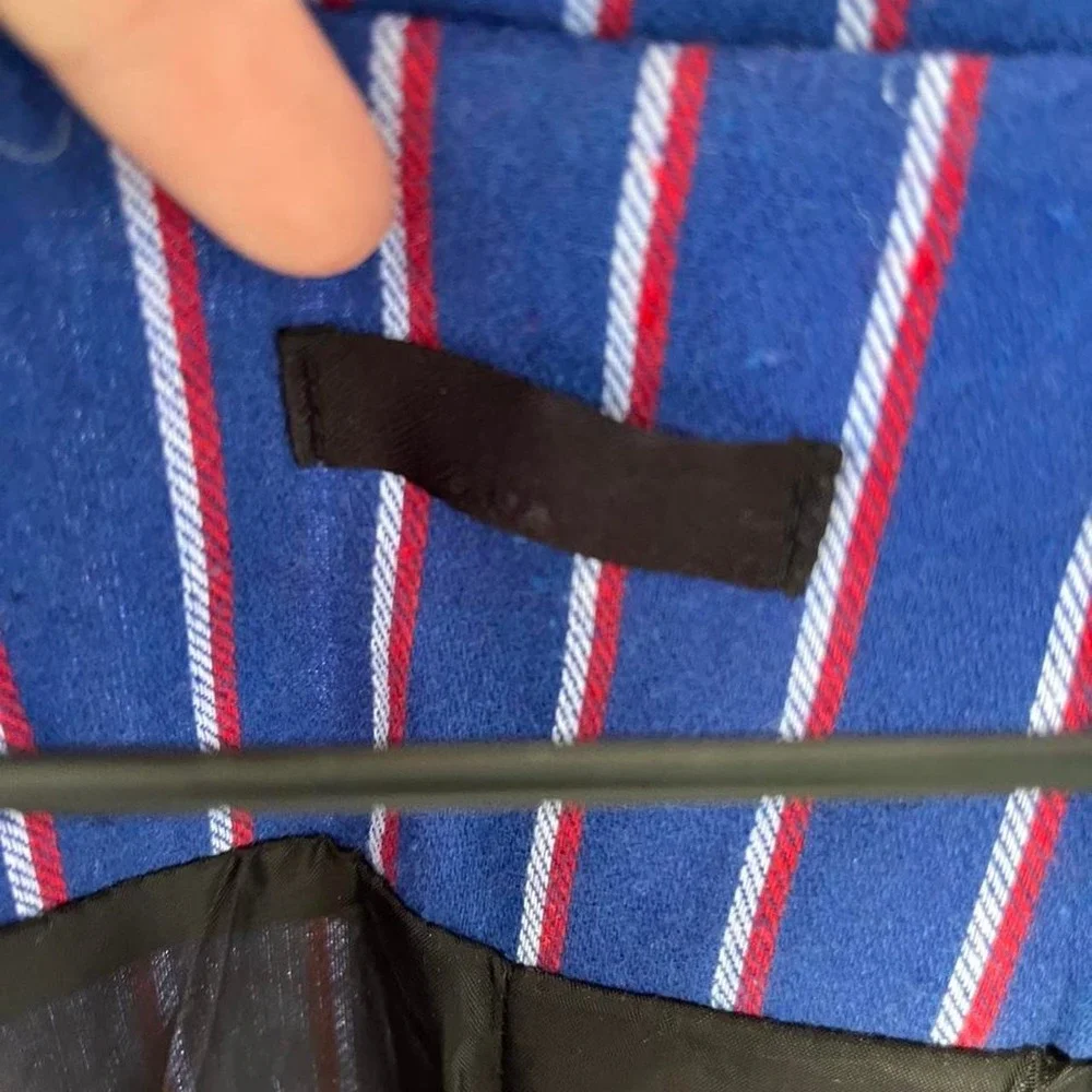 Men's Royal Blue Pinstripe Single Button Casual Blazer